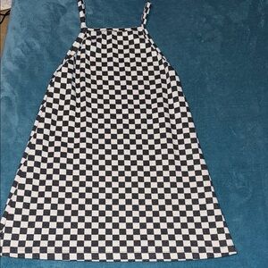 Zara Black and White Checkered Kids Dress